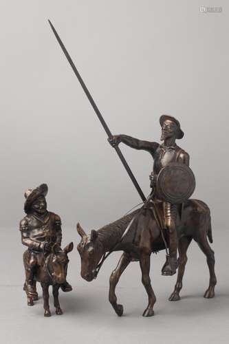 Max Le VERRIER (1891-1973) Don Quichotte et Sancho Panza Deu...