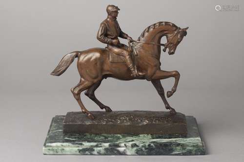 Joseph-Victor CHEMIN Cheval et son jockey Epreuve en bronze ...