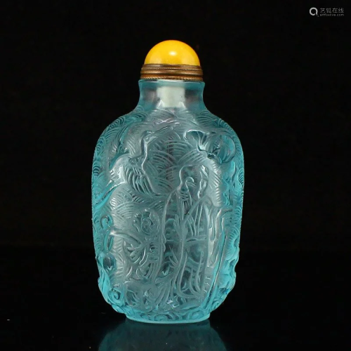 Chinese Qing Dy White Crystal Snuff Bottle