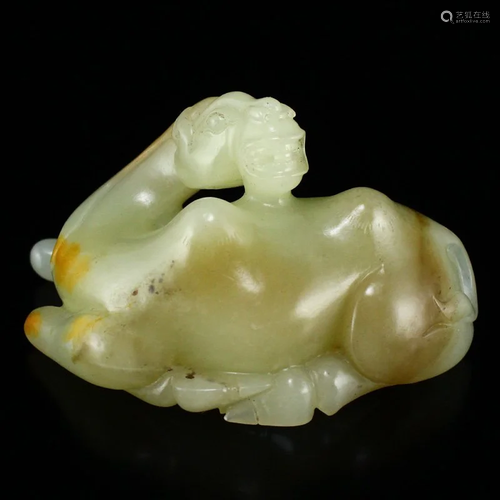 Vintage Chinese Hetian Jade Camel Statue