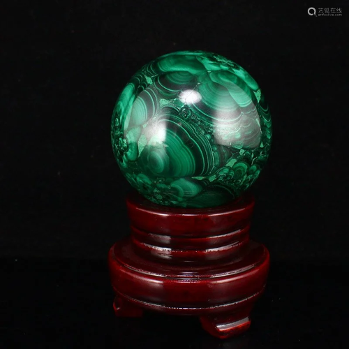 Beautiful Natural Malachite Fengshui Ball