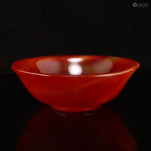 Chinese Agate Bowl w Certificate