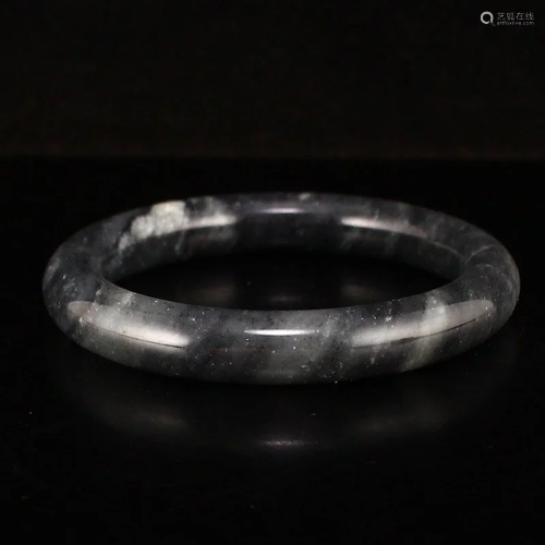 60 MM Chinese Hetian Jade Bracelet W Certificate