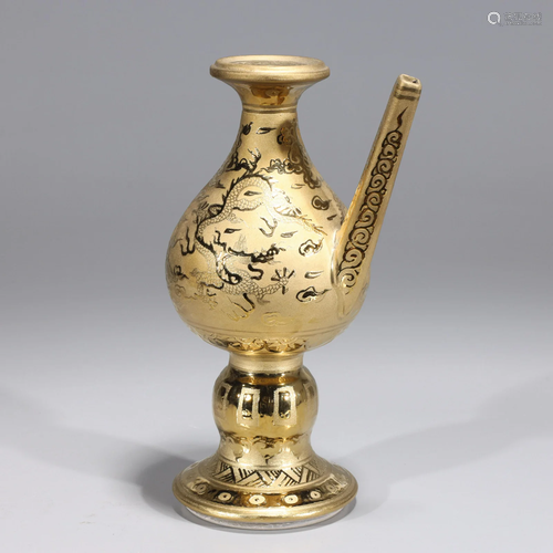 Chinese Gilt Porcelain Ewer