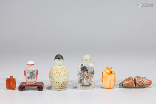 Six Various Chinese Snuff Bottles