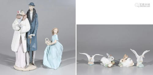 Group of Six Lladro Porcelains