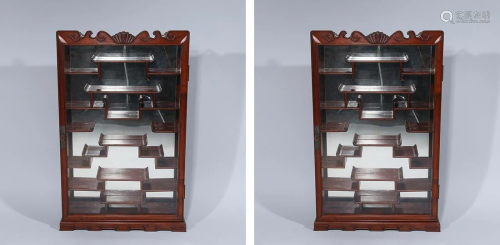 Chinese Wood Curio Cabinet