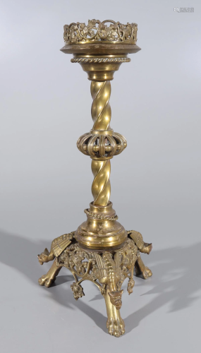 Large Indian Brass Candle Stick