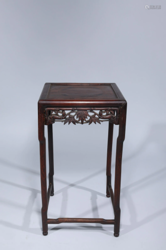 Chinese Carved Wood Side Table