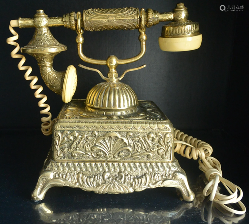 Antique gold phone