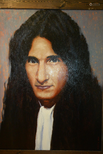 Signature oil painting - a portrait of a North American