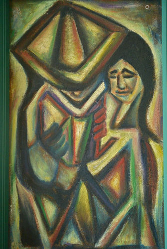 Juan M. Arellano (1888 - 1960) Oil painting