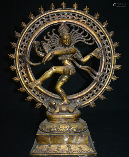 Indian Bronze Dancing Shiva- finely and rare Shiva as