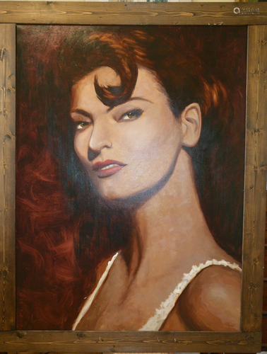 Signature oil painting - a portrait of a North American