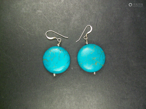 TWO PIECES CHARMING NATURAL BLUE COLOR TURQUOISE