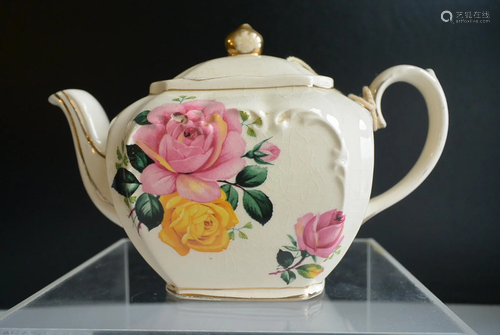 Porcelain, A beautiful western art Peony tea pot