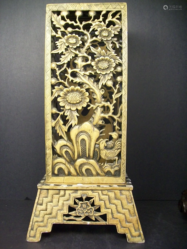 A beautiful stone carved candlestick box