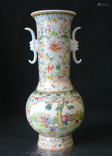 A FAMILLE ROSE VASE