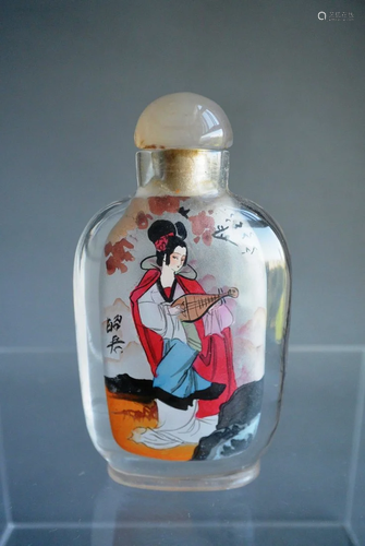 Beijing interior snuff bottle painting Zhaojun's story