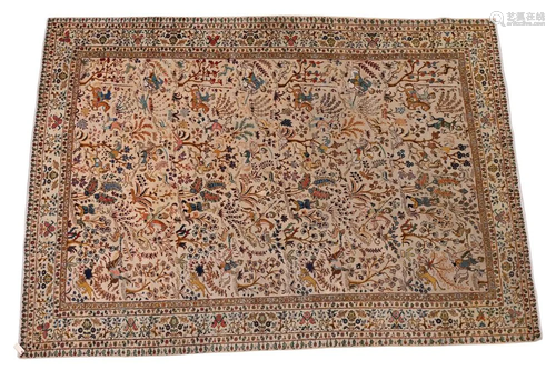 Tabriz Oriental Animal Rug, 7' 3