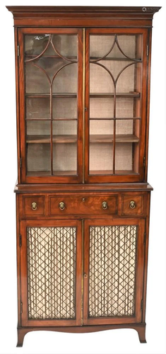 George IV Mahogany Cabinet in Two Parts, top section