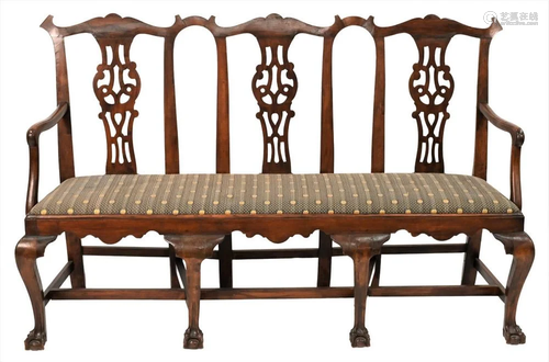 Three Piece Set, to include triple chair back settee,