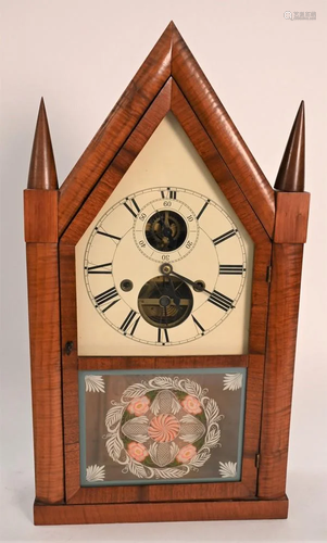 Silas Terry Balance Wheel Fuller Steeple Clock, with