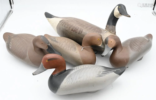 Five Madison Mitchell Carved Decoys