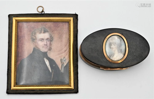 Two Miniature Portraits to include Josef Eduard Teltsch
