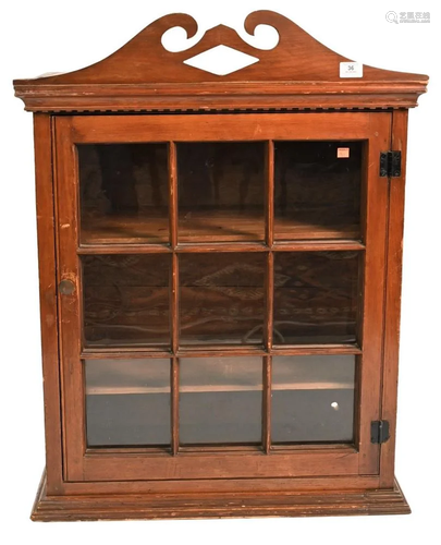 Primitive Cabinet, having broken arch top over one door