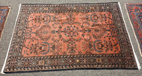 Sarouk Oriental Throw Rug, 4' x 6' 5