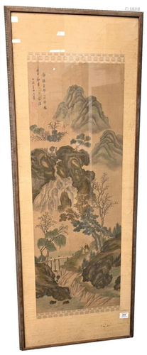 Hui Wang, 1632 - 1717, watercolor on silk, mountainous