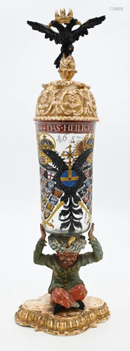 German Enameled Glass Reichshumphen, dated 1652,