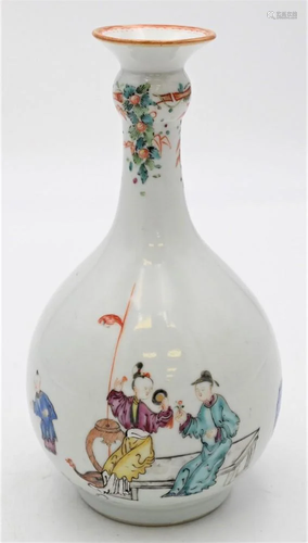 Chinese Rose Famille Porcelain Vase, having painted