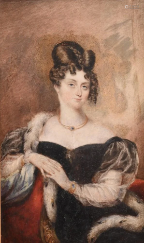 James Warren Childe, 1778 - 1862, pair of portrait