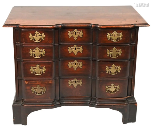 Diminutive Chippendale Mahogany Chest, having shaped