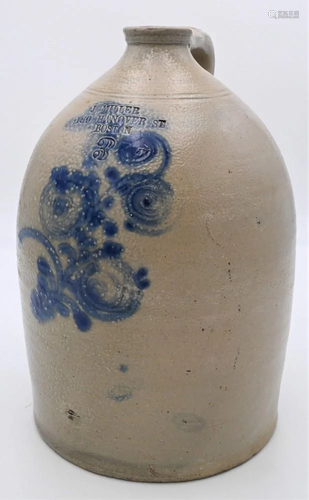 J. Miller Stoneware, three gallon jug marked 189