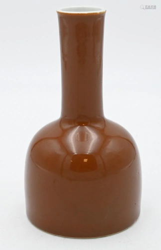 Chinese Brown Glazed Vase, coffee brown color having