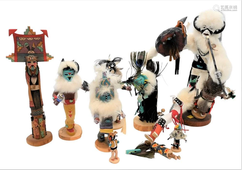 10 Piece Lot, to include 9 Kachina dolls along with a