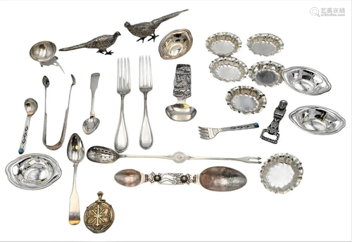 Silver Lot, to include forks, spoons, bottle opener,