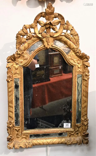 Continental Frame Mirror, having gilt wood and mirrored