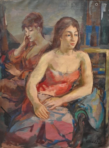 Contardo Barbieri, Italian, 1900 - 1966, depicts two