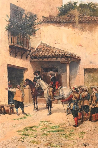 Mariano Barbasan, Spanish, 1864 - 1924, soldiers in the