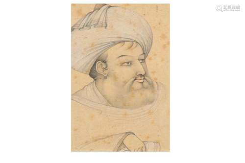 A TINTED SKETCH OF AN OTTOMAN AMBASSADOR Possibly Iran or In...