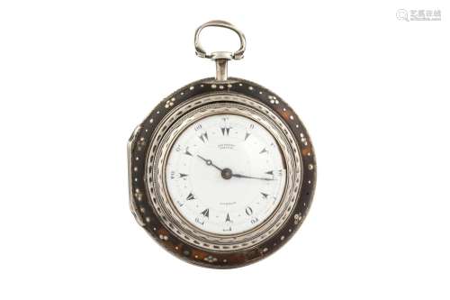 AN ENGLISH OPEN FACE PAIR-CASED POCKET WATCH MADE BY GEORGE ...