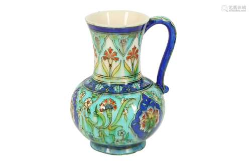 A THEODORE DECK IZNIK-STYLE POTTERY JUG Paris, France, 19th ...