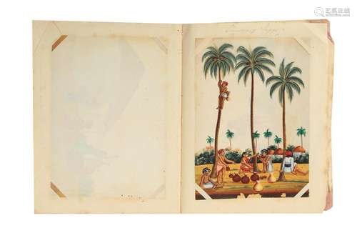 AN ALBUM OF TWENTY-ONE INDIAN MICA PAINTINGS India, mid to l...