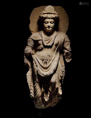 3-5世紀 犍陀羅時期 石雕菩薩像