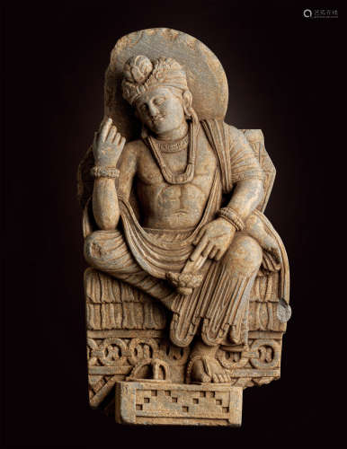 3-5世紀 犍陀羅時期 石雕菩薩像