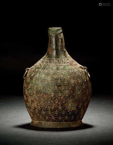 戰國中期 青銅魚型壺